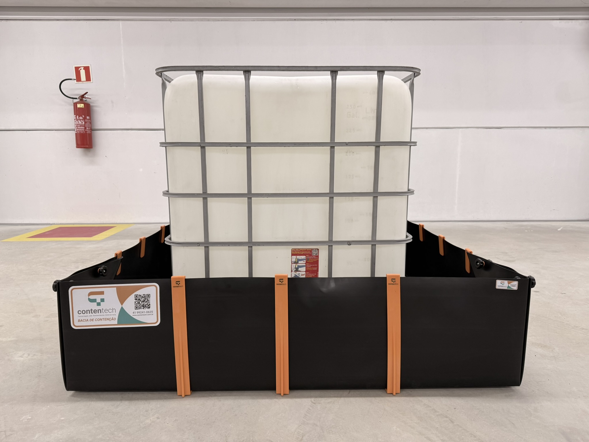 Bacia de Contenção para 1 IBC - 1,60m x 1,80m x 0,40m